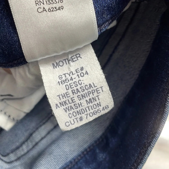 MOTHER The Rascal Ankle Snippet Jeans Color: Mint Condition size 26 - Picture 8 of 16